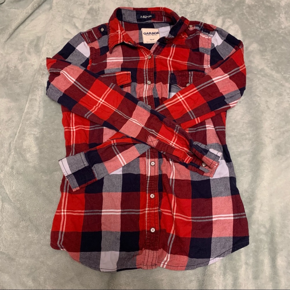 Size xs plaid button up - Picture 2 of 3